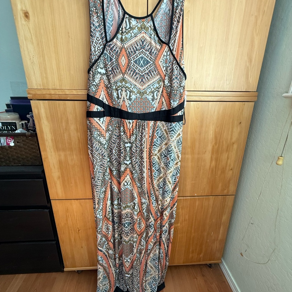 Dex Multicolor Geometric Maxi Dress